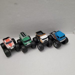 Toys Lot Kids Galaxy 4 Pullback & Go Soft Vehicles Trucks Cars Squeezable 2019